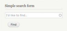 Simple search form