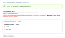 Simple Reach Configuration