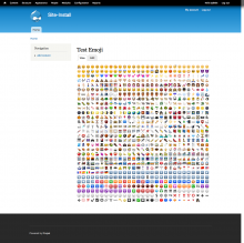 A screenshot showing the module displaying all available emoji.