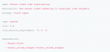 Screenshot showing this module's info file using syntax highlighting