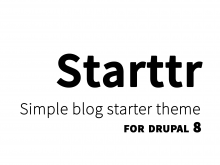 Starttr - simple blog theme for Drupal 8
