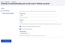 Settings form
