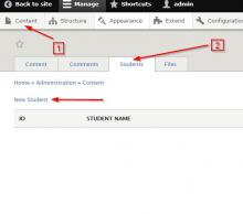 Students - Drupal 8 DB Example Module