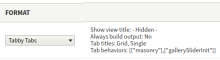 Tabby viewfield settings summary