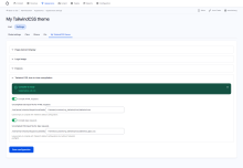 Screenshot of theme settings with Tailwind JIT