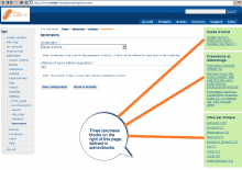 Taxonews demo with three taxonomy blocks