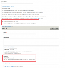 Taxonomy Delete Language Neutral Admin UI