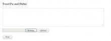Tweet status with image in twitter.com