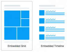 Twitter Embed - grid / timeline display options