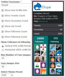 Twitter profile widget