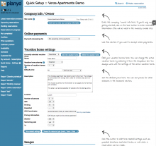 Configuration page in our quick setup UI