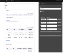 Variant configuration screen