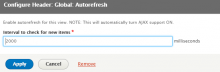 Configure AutoRefresh