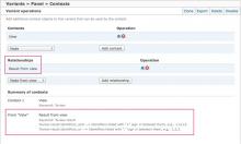 Relationship and context provided by View Result Context module