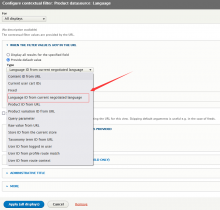 Provide current system negotiated language for view context filter