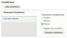 Vocabulary Condition used with the Context module