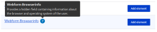 The Webform Browserinfo field in the Webform fields list.