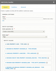 Webform Entity Handler