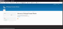 Gif showing the WhatsApp module configuration