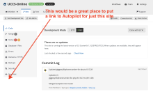 Screenshot showing where link to Autopilot should exist