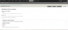 Workbench Access Settings