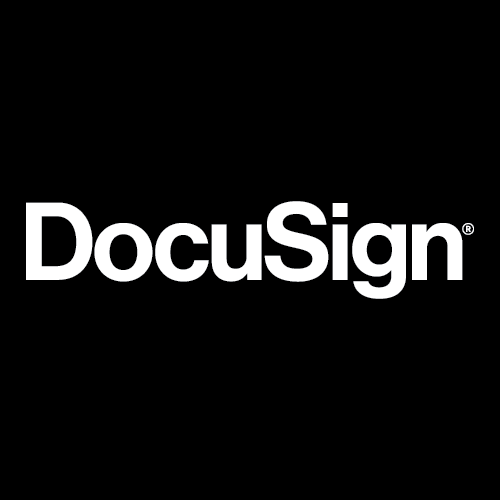 DocuSign™ wordmark in white on a black background