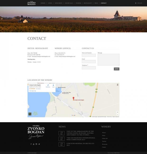 Zvonko Bogdan Winery - Contact