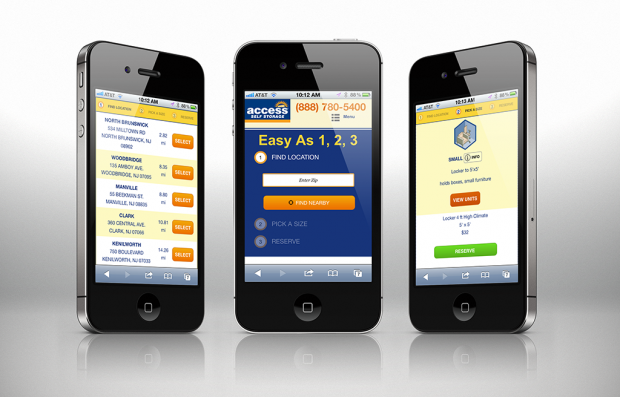 Responsive Web Design for the Access Self Storage Website