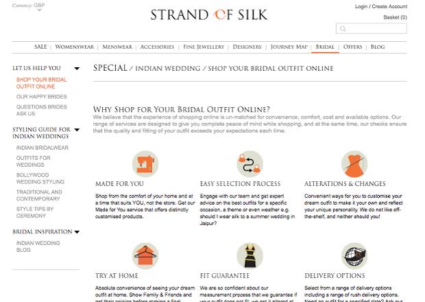 Customisation Options for Indian Brides on strandofsilk.com
