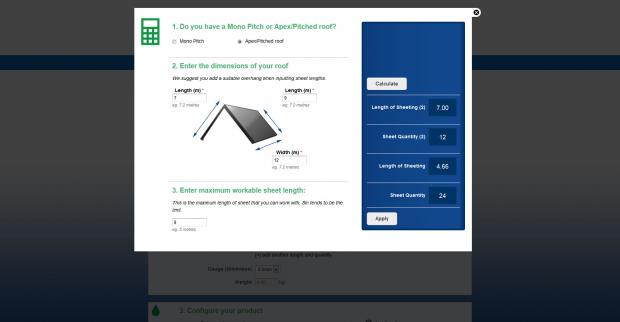 Roof Size Calculator The Roof Size Calculator tool to calculate sheet lengths.