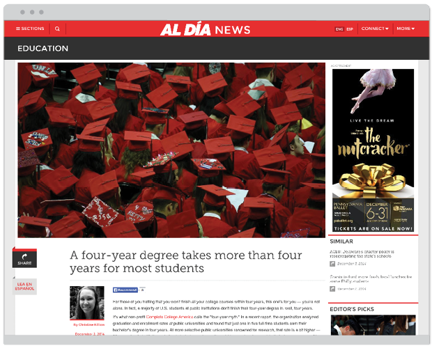 AL DÍA News Web Design - Article