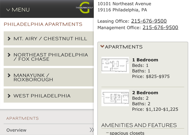 Galman drupal realestate mobile webdesign webdevelopment Philadelphia