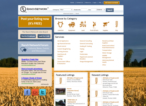 Ranch Network Homepage