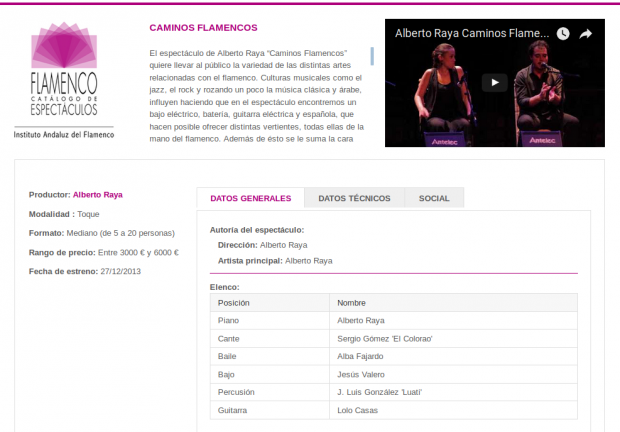  Rojomorgan Drupal Case Study Catalog of Flamenco Shows in Andalusia show profile