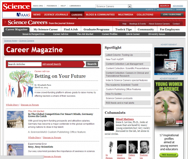 Science Careers Magazine