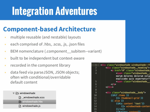 Some more information about front end integrations A bulleted list of front end integration descriptions