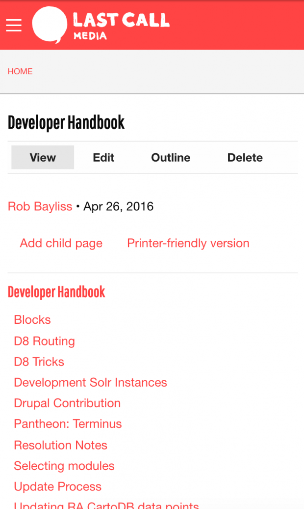 developer handbook screenshot