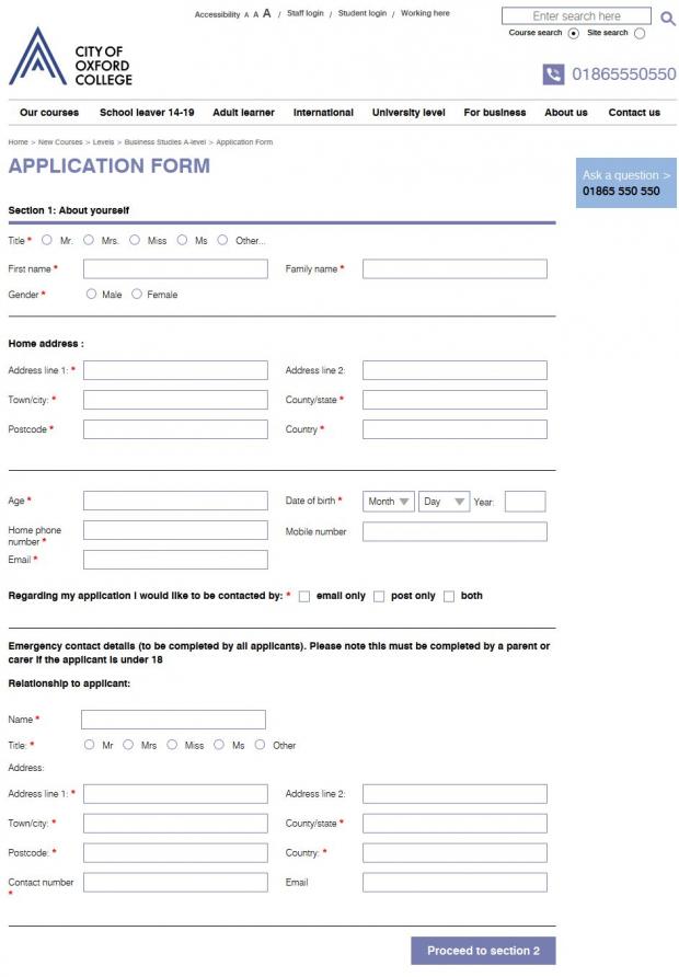 Multi Steps Application Form