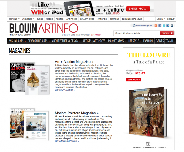 artinfo magazines