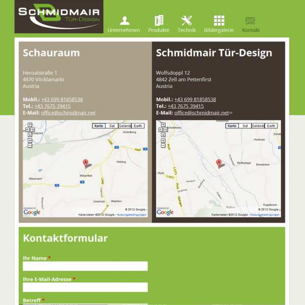 Schmidmair Tür-Design Contact