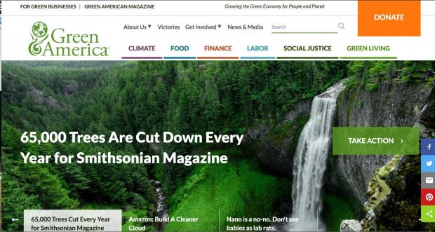 Homepage Green America