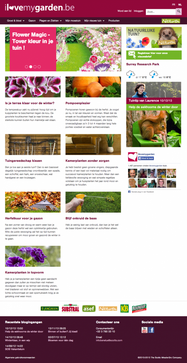 I Love my Garden - Benelux, Belgium homepage