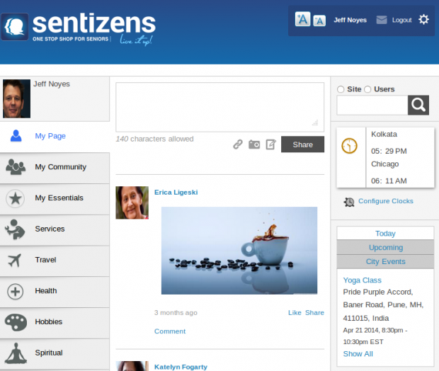 My wall page- Sentizens