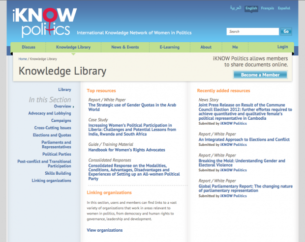 Knowledge Library Landing Page