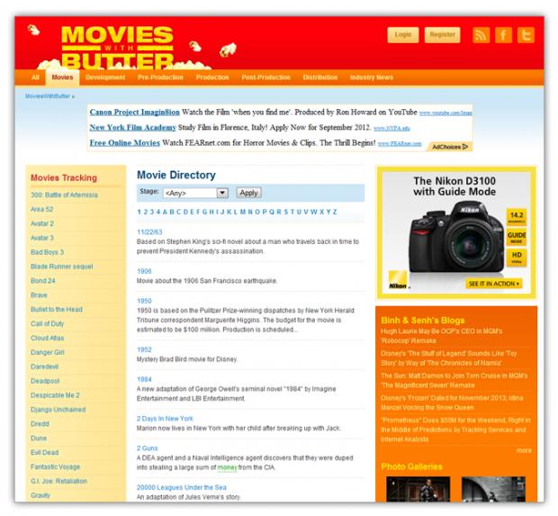 Movies With Butter: Movie Directory
