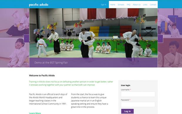 Pacific Aikido - top page screenshot
