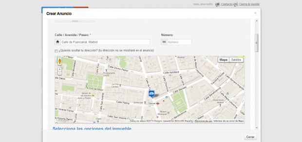 It uses Google maps API and an stardard form.The modal is created using Colorbox