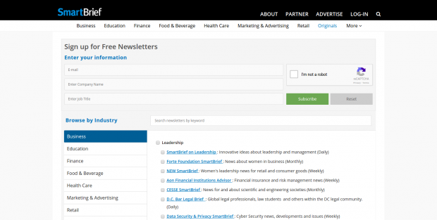 smartbrief-subcription