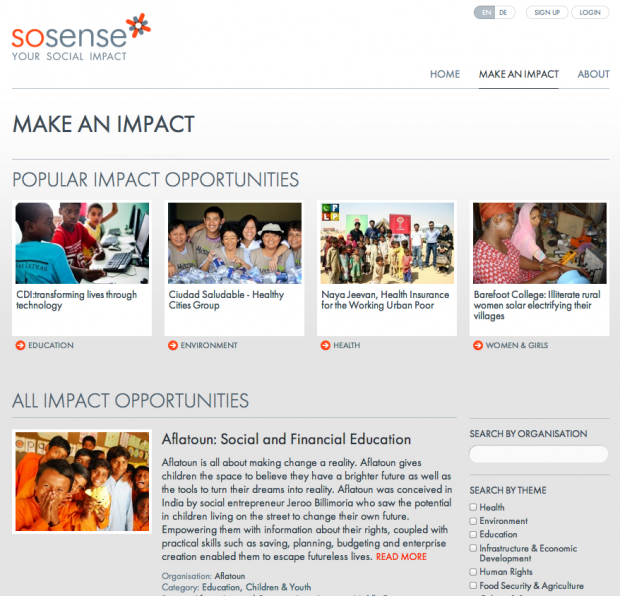 Sosense - Your Social Impact
