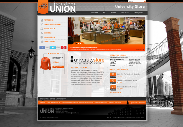 OSU University Store Homepage